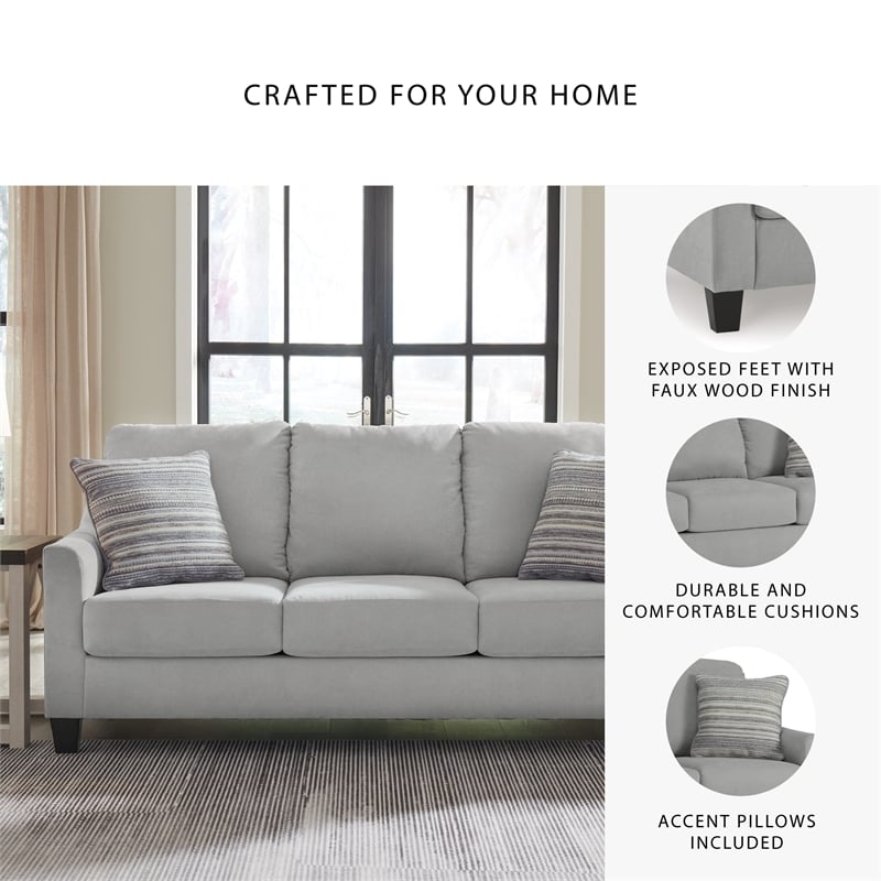 Signature Design by Ashley Adlai Shadow Sofa with Pillows