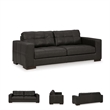 Ashley Furniture Luigi Thunder Sofa with Exposed feet and Faux Wood Finish