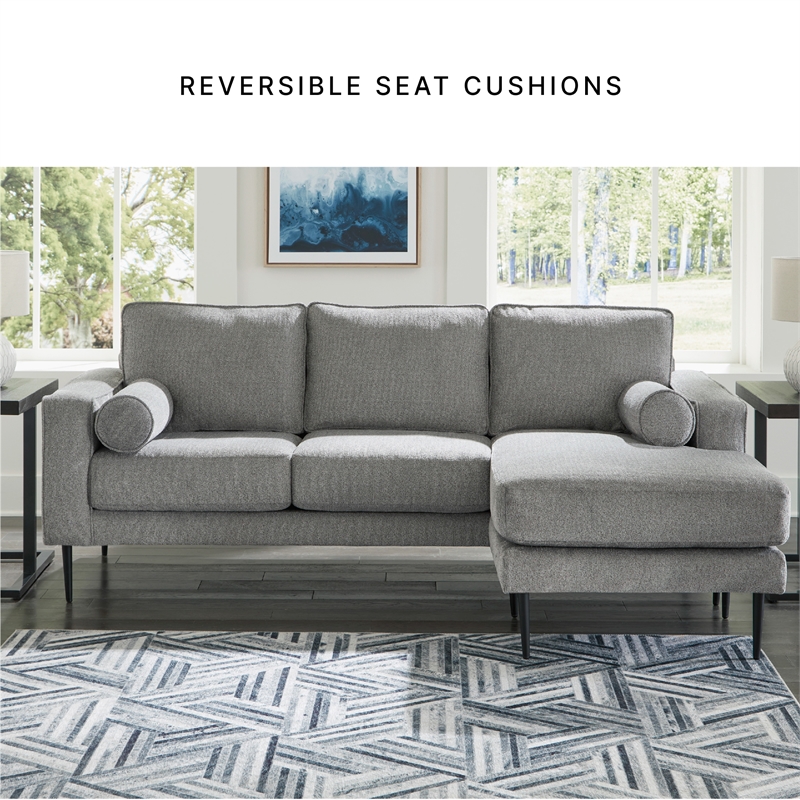 Signature Design by Ashley Hazela Charcoal Sofa Chaise