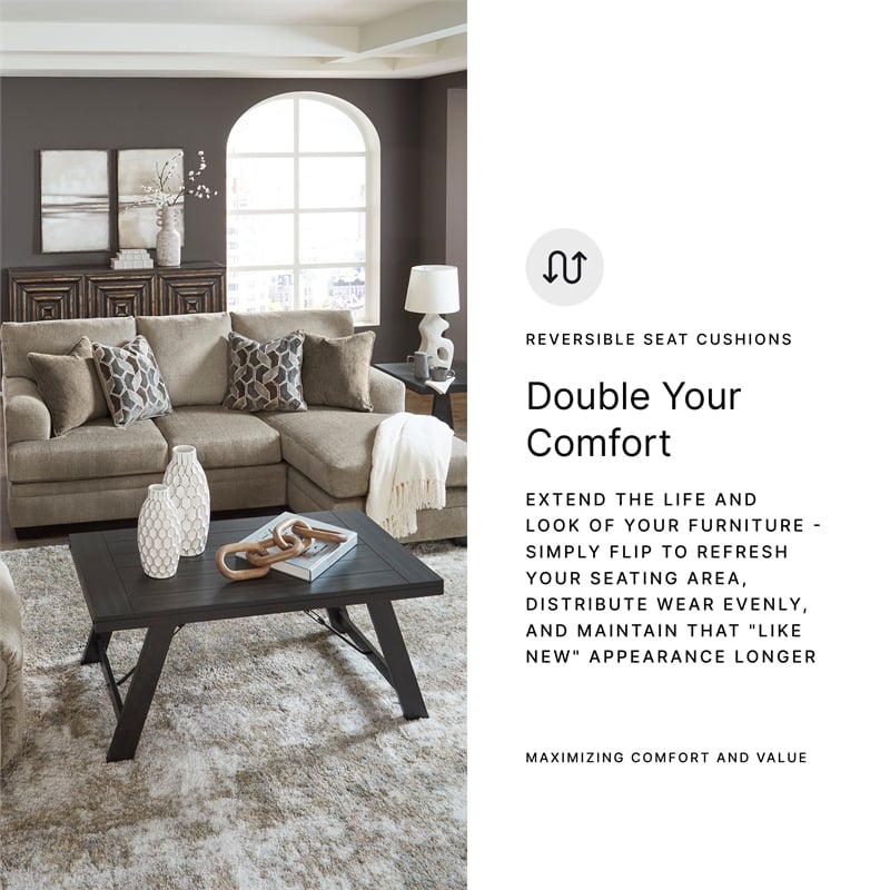 Signature Design by Ashley Stonemeade Taupe Sofa Chaise