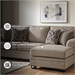 Signature Design by Ashley Stonemeade Taupe Sofa Chaise