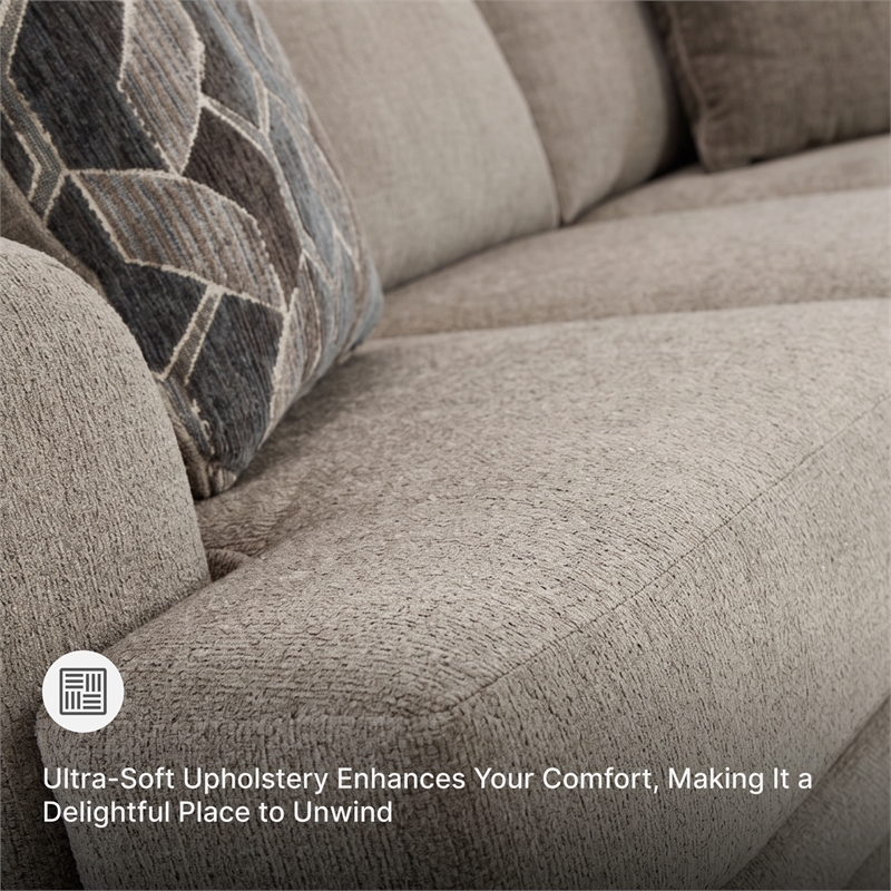 Signature Design by Ashley Stonemeade Taupe Sofa Chaise