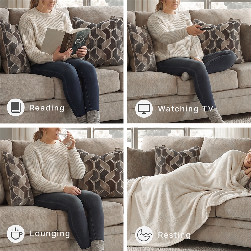 Signature Design by Ashley Stonemeade Taupe Sofa Chaise
