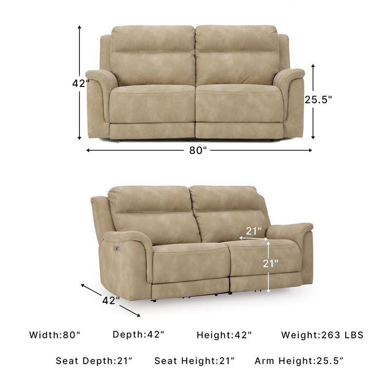 Signature Design by Ashley Next-Gen DuraPella Sand Power Reclining Sofa