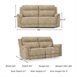 Signature Design by Ashley Next-Gen DuraPella Sand Power Reclining Sofa