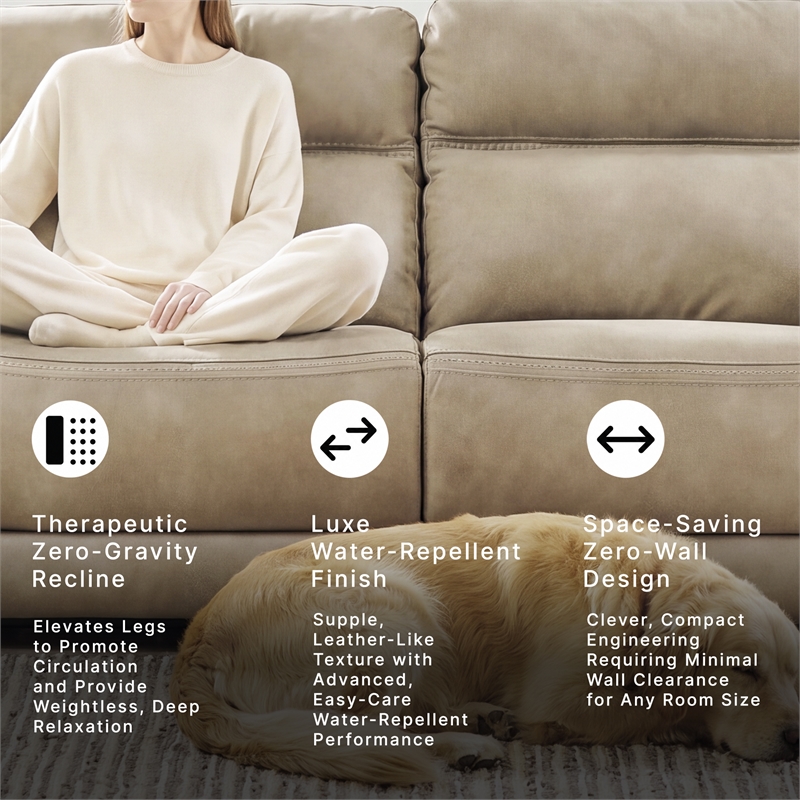 Signature Design by Ashley Next-Gen DuraPella Sand Power Reclining Sofa