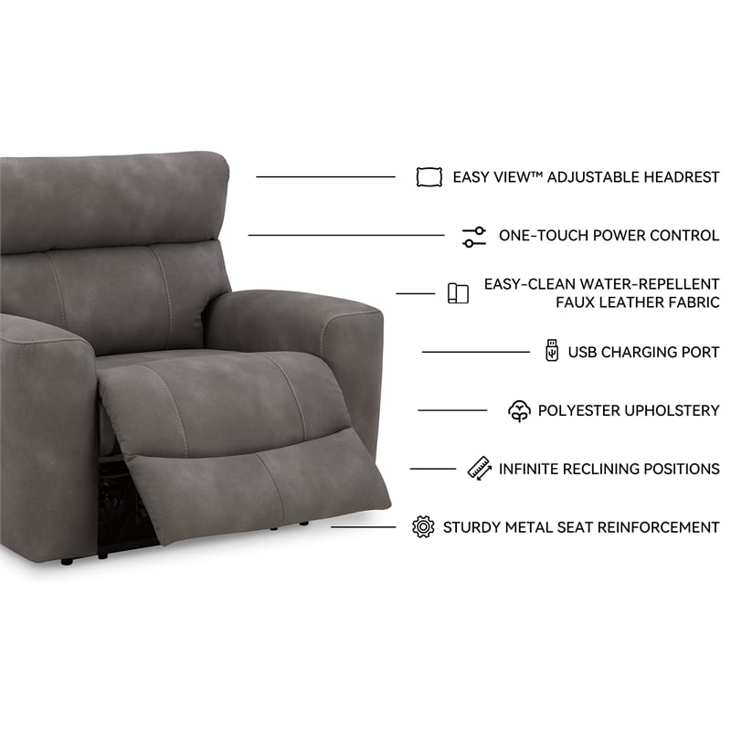 Signature Design by Ashley Next-Gen DuraPella Slate Power Recliner