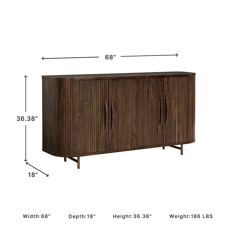 Signature Design by Ashley Amickly Dark Brown Accent Cabinet