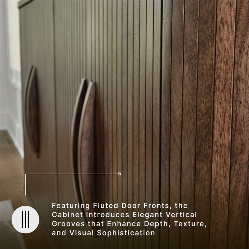 Signature Design by Ashley Amickly Dark Brown Accent Cabinet