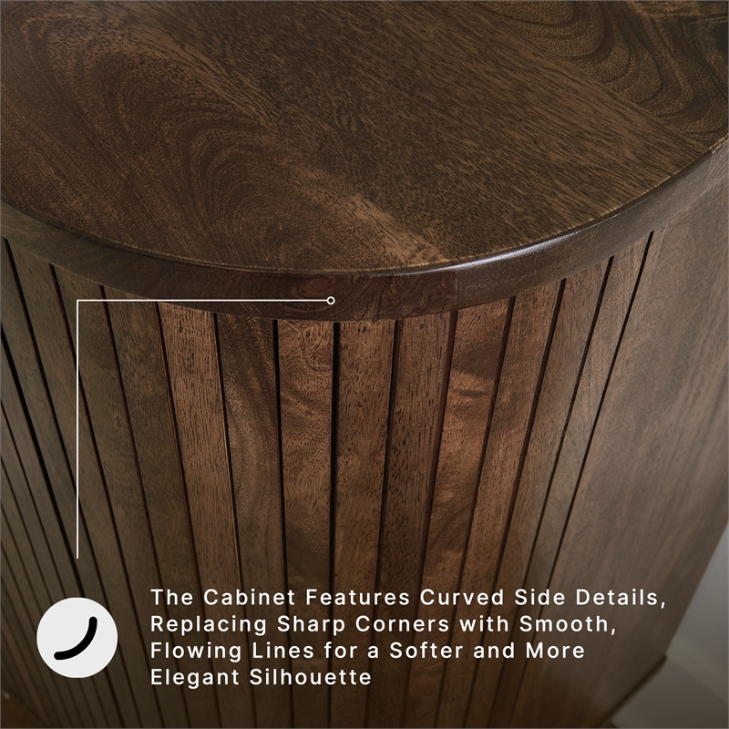 Signature Design by Ashley Amickly Dark Brown Accent Cabinet