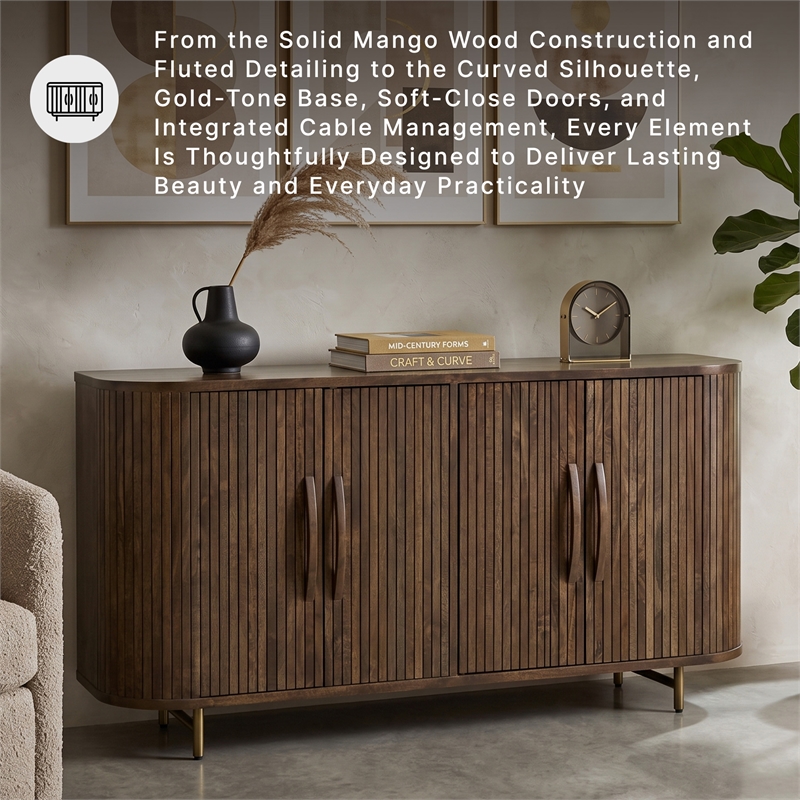 Signature Design by Ashley Amickly Dark Brown Accent Cabinet