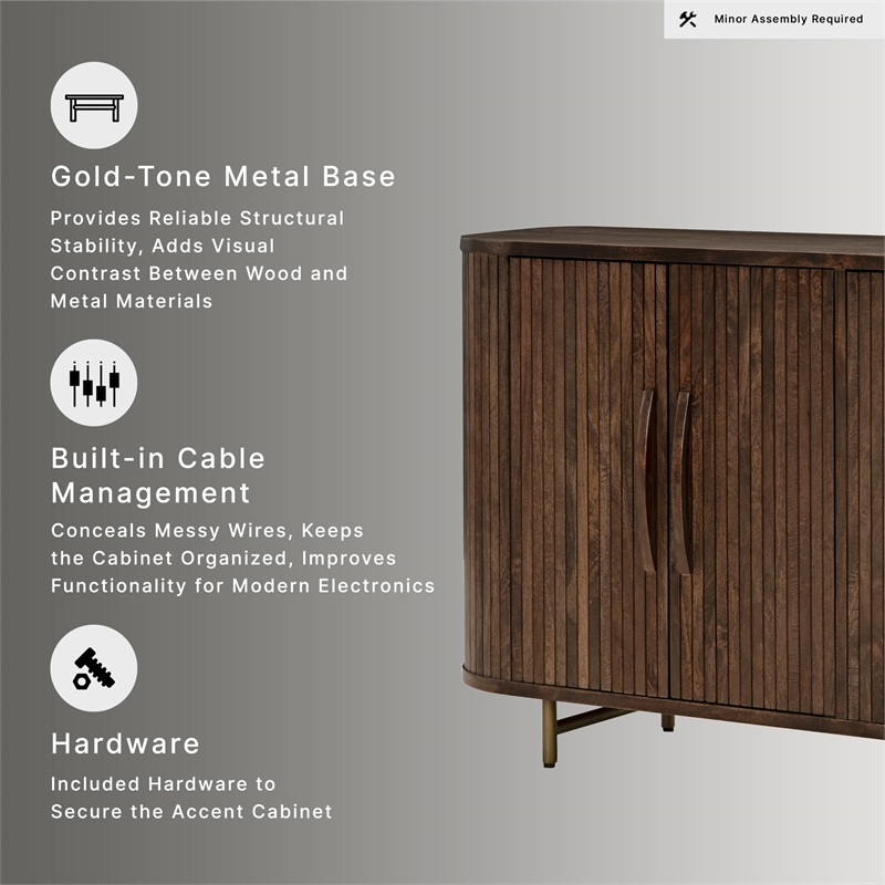 Signature Design by Ashley Amickly Dark Brown Accent Cabinet