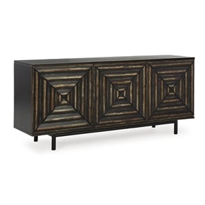 Signature Design by Ashley Fair Ridge Black & Brown Accent Cabinet