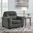 Signature Design by Ashley Lonoke Gunmetal Oversized Chair