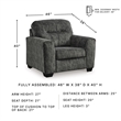 Signature Design by Ashley Lonoke Gunmetal Oversized Chair