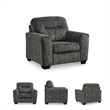 Signature Design by Ashley Lonoke Gunmetal Oversized Chair