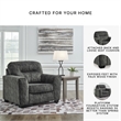 Signature Design by Ashley Lonoke Gunmetal Oversized Chair