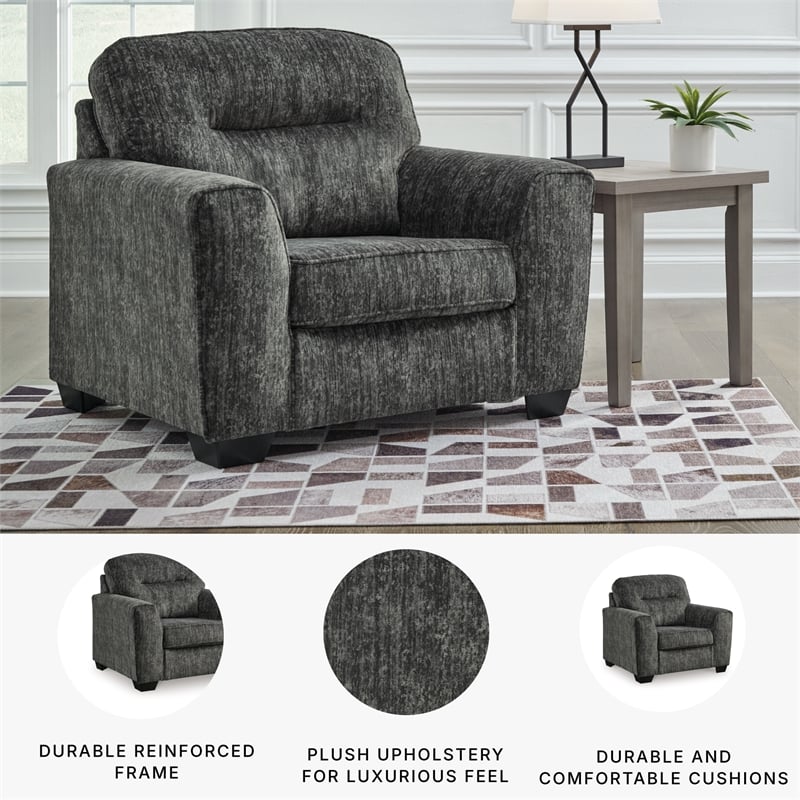 Signature Design by Ashley Lonoke Gunmetal Oversized Chair
