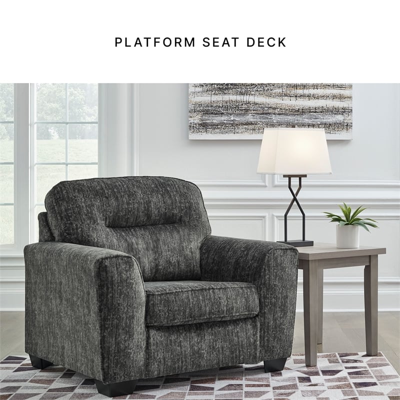 Signature Design by Ashley Lonoke Gunmetal Oversized Chair