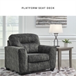 Signature Design by Ashley Lonoke Gunmetal Oversized Chair