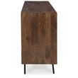 Signature Design by Ashley Dreggan Brown & Grayish Gold Accent Cabinet
