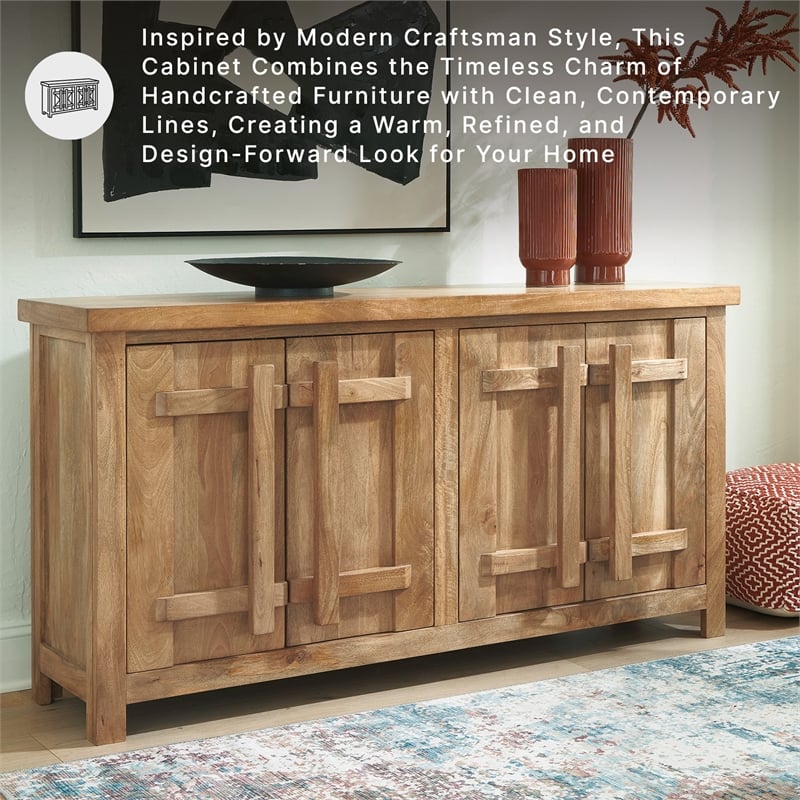 Signature Design by Ashley Dresor Brown & Beige Accent Cabinet