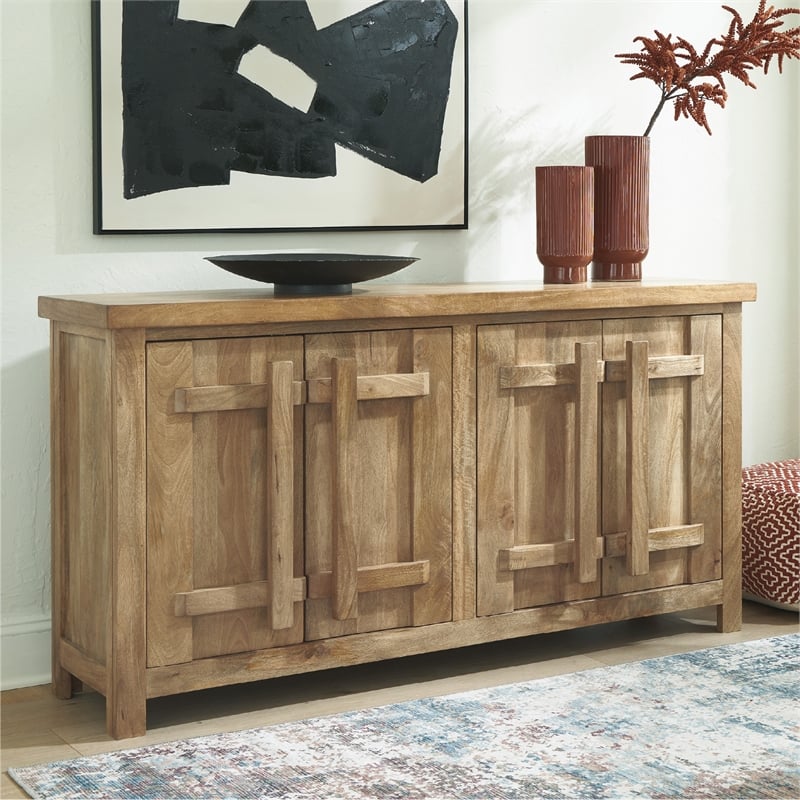 Signature Design by Ashley Dresor Brown & Beige Accent Cabinet