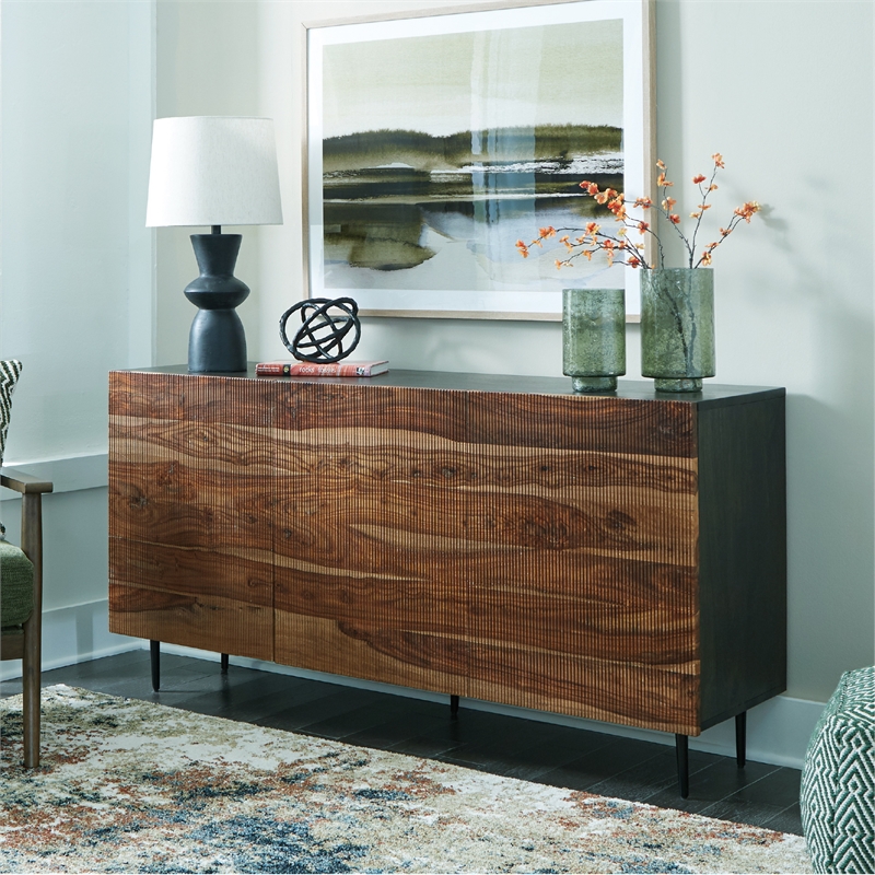 Signature Design by Ashley Darrey Brown & Beige Accent Cabinet