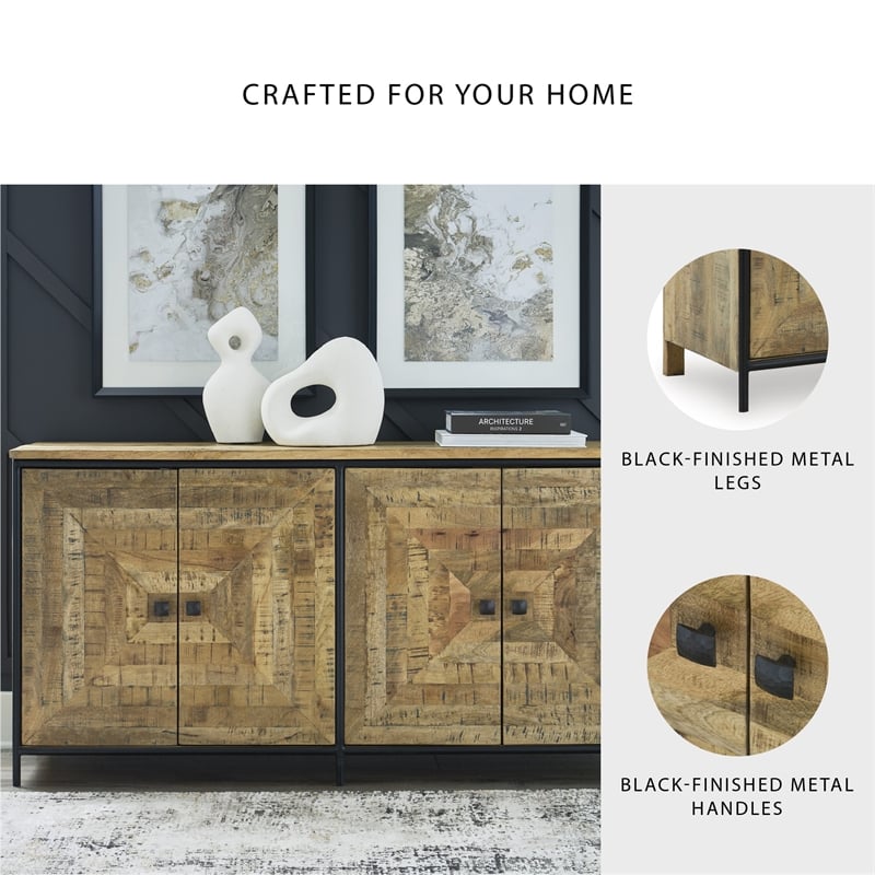 Signature Design by Ashley Camney Brown & Beige Accent Cabinet