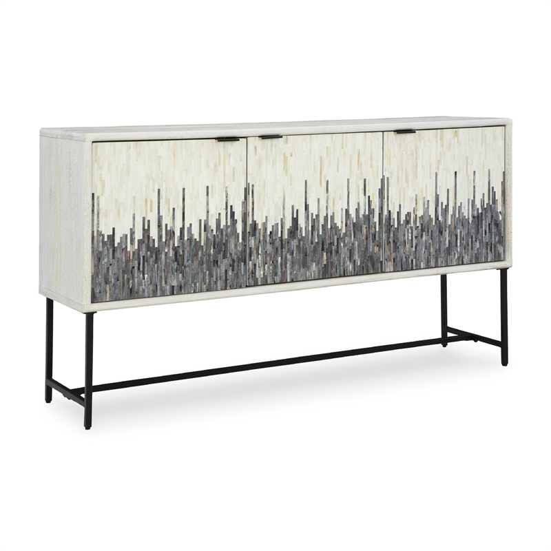 Signature Design by Ashley Freyton White & Gray Accent Cabinet