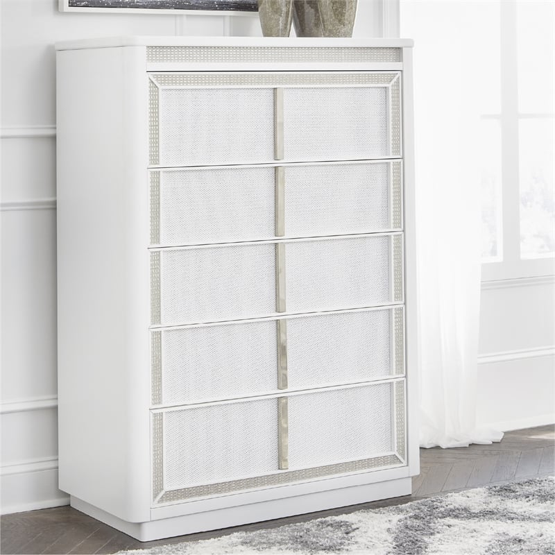 Ashley Furniture Chalanna White Chest of Drawers