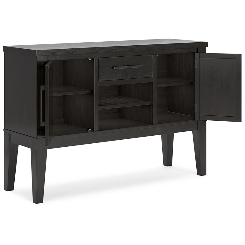 Signature Design by Ashley Galliden Black & Light Brown Dining Server