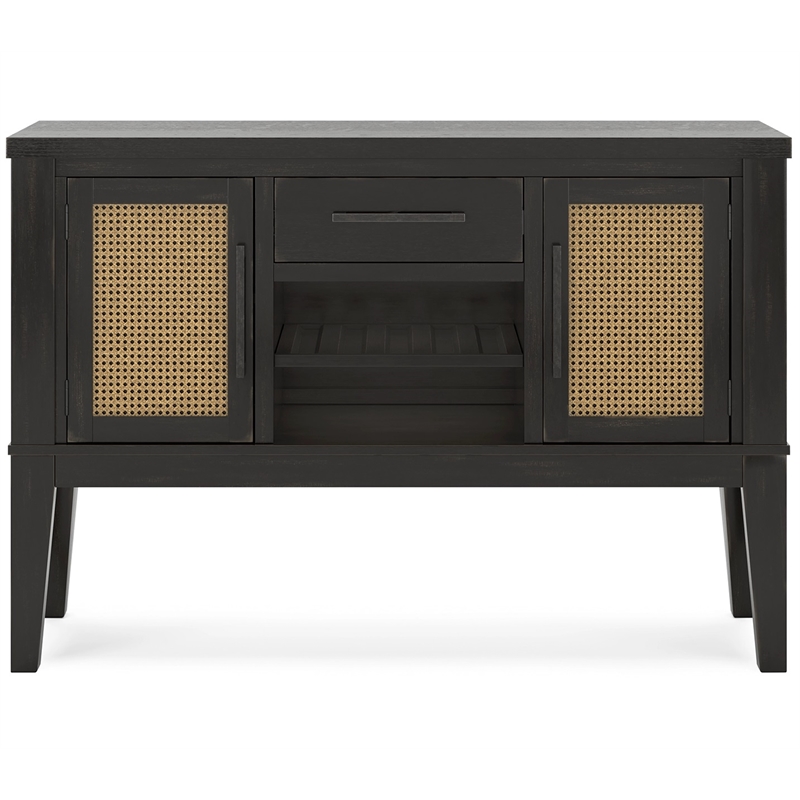 Signature Design by Ashley Galliden Black & Light Brown Dining Server
