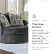 Signature Design by Ashley Biddeford Shadow Oversized Swivel Accent Chair