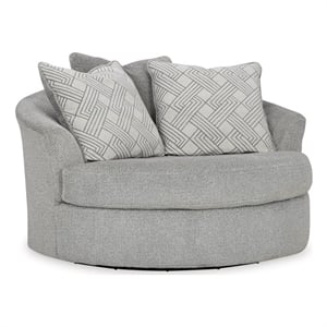 Signature Design by Ashley Casselbury Cement Oversized Swivel Accent Chair