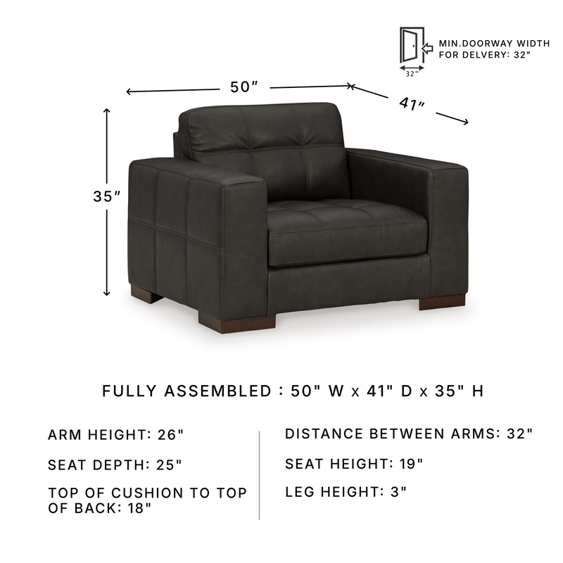 Signature Design by Ashley Luigi Thunder Oversized Chair