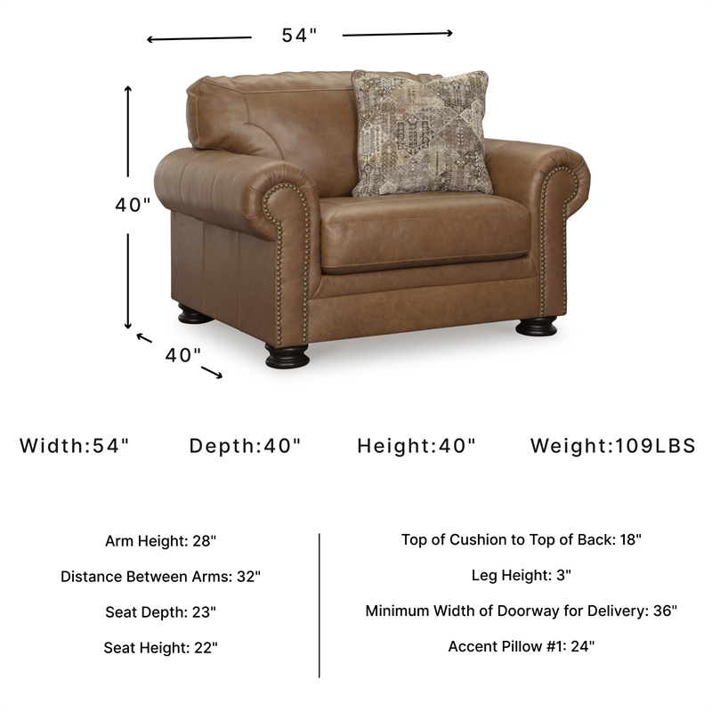 Signature Design by Ashley Carianna Caramel Oversized Chair