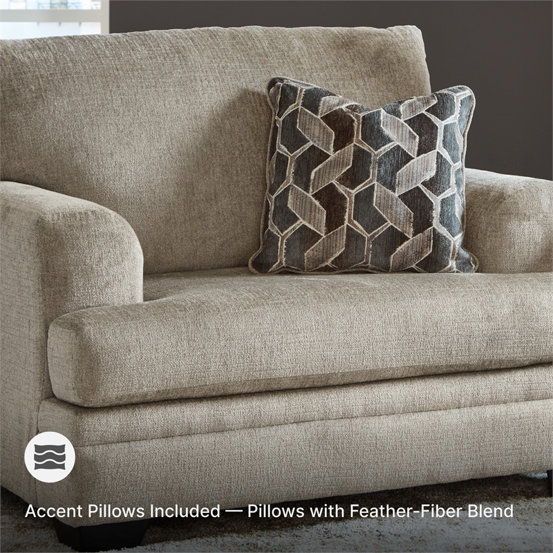 Signature Design by Ashley Stonemeade Taupe Oversized Chair