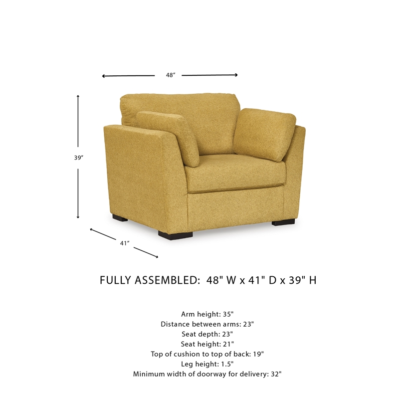 Signature Design by Ashley Keerwick Yellow Oversized Chair