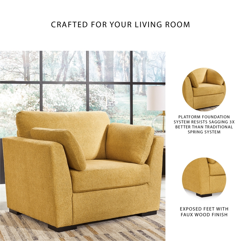 Signature Design by Ashley Keerwick Yellow Oversized Chair