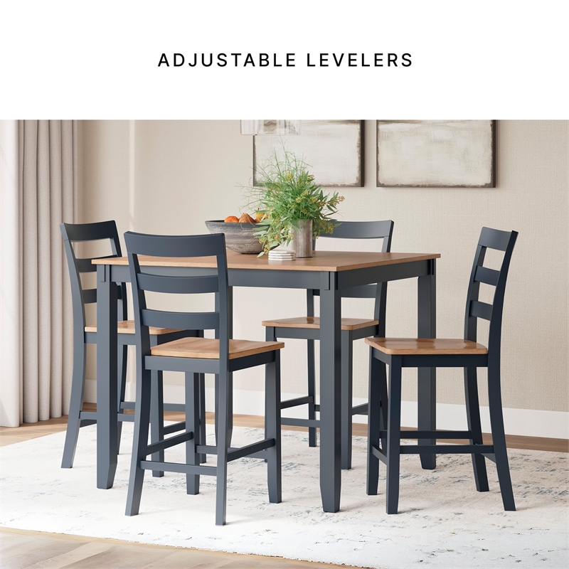 Ashley Furniture Gesthaven Blue Counter Height Dining Table Set - Set of 5