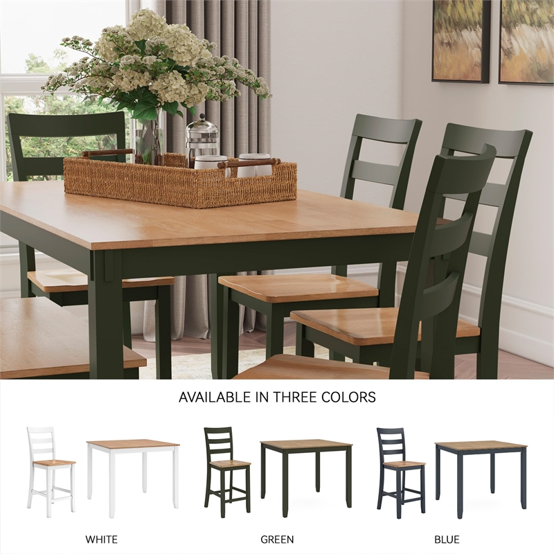 Ashley Furniture Gesthaven Green Counter Height Dining Table Set - Set of 5