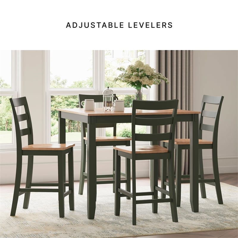Ashley Furniture Gesthaven Green Counter Height Dining Table Set - Set of 5