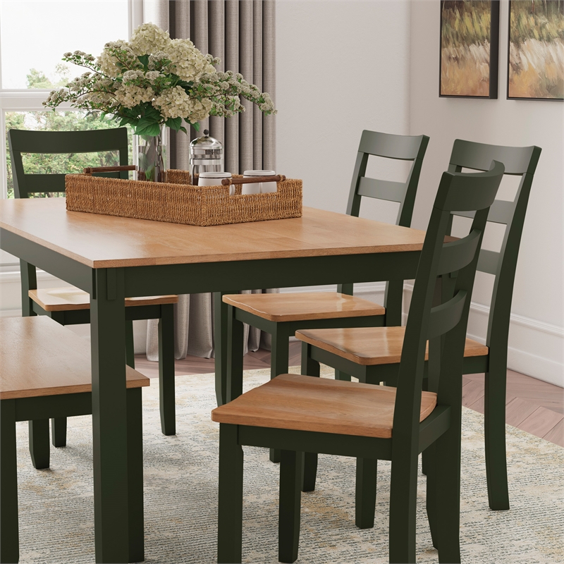 Ashley Furniture Gesthaven Green Counter Height Dining Table Set - Set of 5