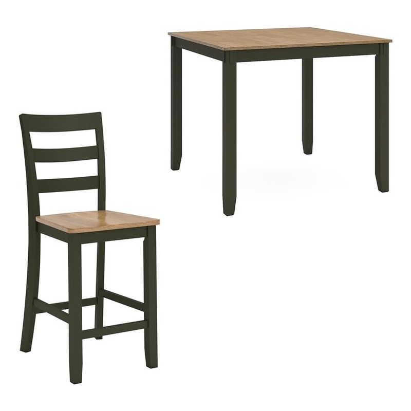 Ashley Furniture Gesthaven Green Counter Height Dining Table Set - Set of 5