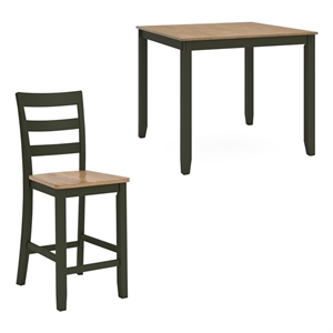 Ashley Furniture Gesthaven Green Counter Height Dining Table Set - Set of 5
