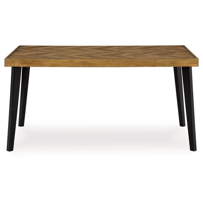 Ashley Furniture Blondon Brown & Black Dining Table and 6 Chairs - Set of 7