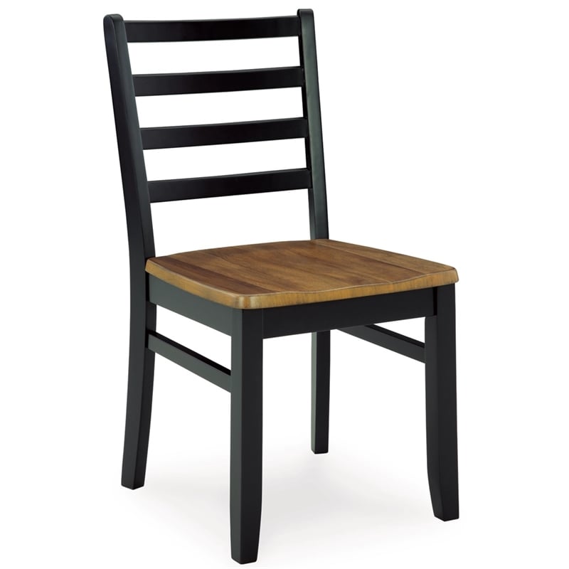 Ashley Furniture Blondon Brown & Black Dining Table and 6 Chairs - Set of 7