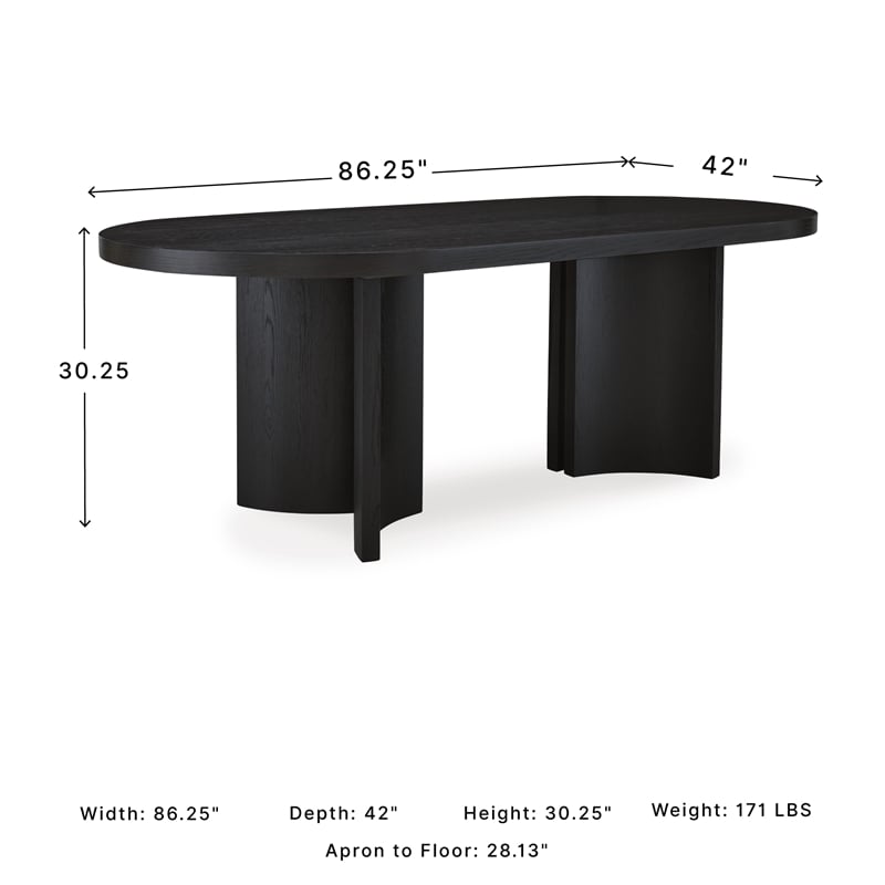 Signature Design by Ashley Rowanbeck Black Dining Table