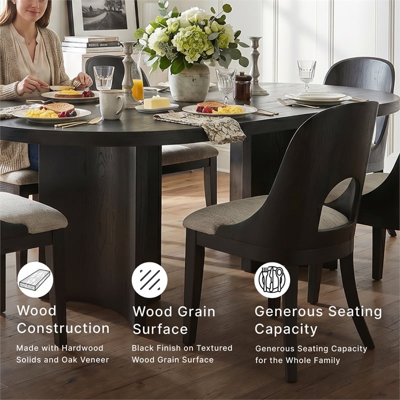 Signature Design by Ashley Rowanbeck Black Dining Table